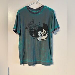Disney Parks Mickey Mouse Graphic T-Shirt Medium Teal Green Castle Tee
(744)